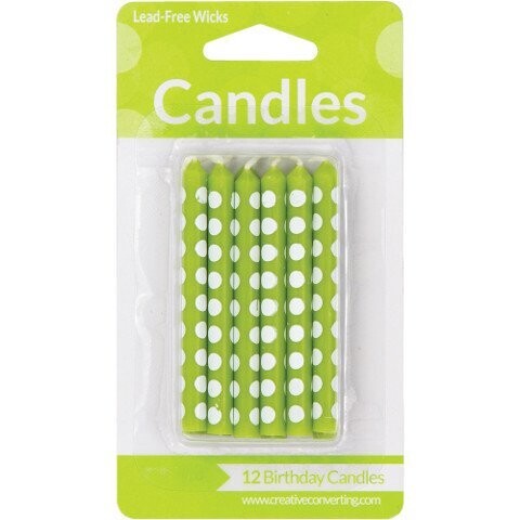 Candles-Fresh Lime Dots-12pkg