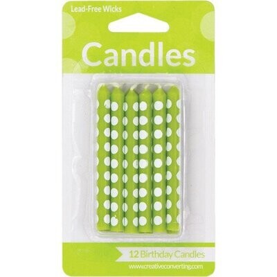 Candles-Fresh Lime Dots-12pkg