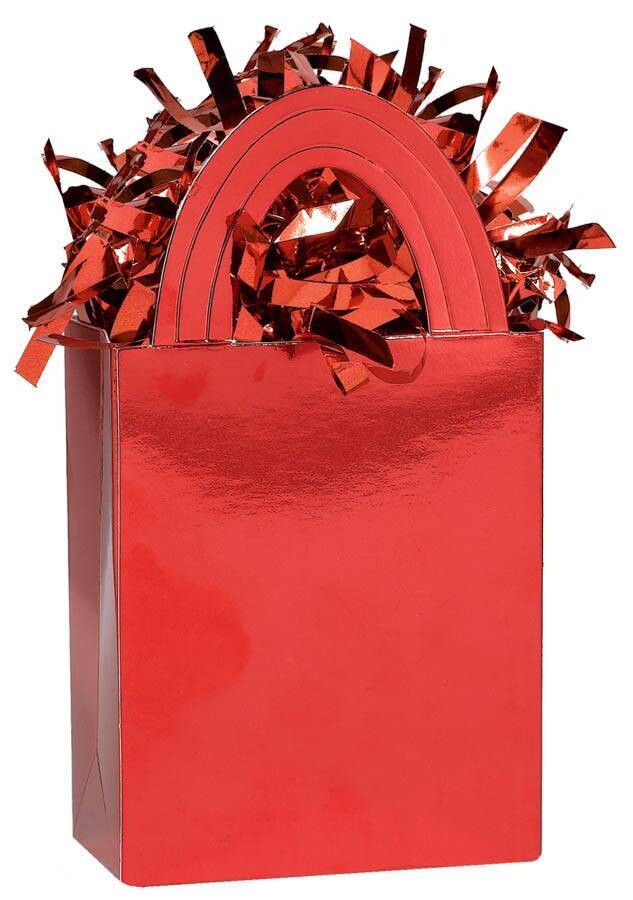 Balloon Weight-Solid Mini Totes-Red-5.7oz