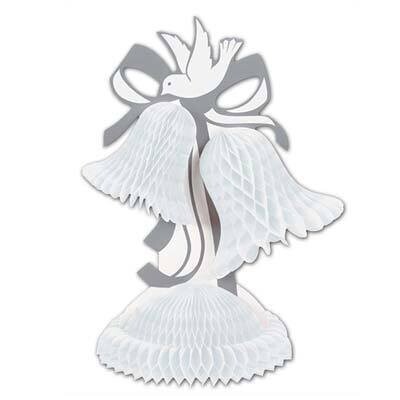 Centerpiece-Honeycomb-White Westminster Bell-1pkg-12&quot;