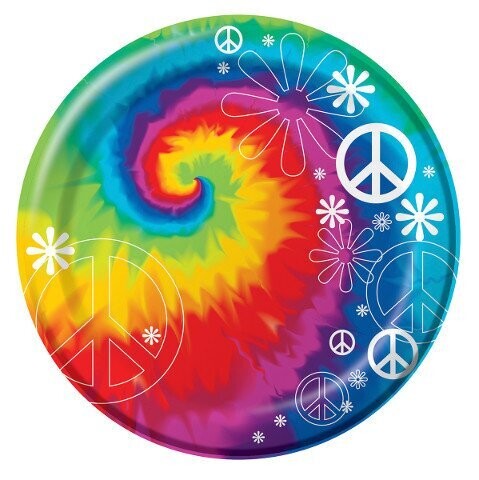 Plates-BEV-Tie Dye-8pkg-Paper