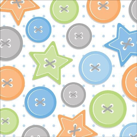 Beverage Napkins-Cute as a Button Boy-16pkg-3ply - Final Sale