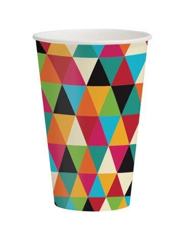 Paper Cups-Birthday Kraft-8pkg-12oz- Discontinued