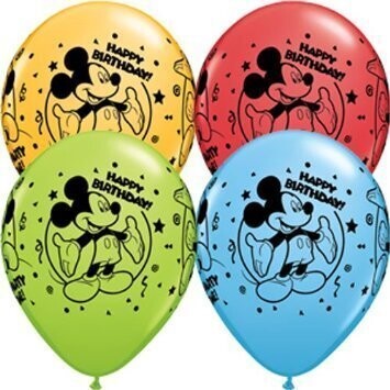 Balloons-Latex-Mickey Mouse-6pkg-12&quot;