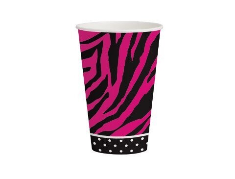 Paper Cups-Pink Zebra Boutique-8pkg-12oz - Final Sale