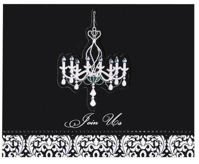 invitations-Elegant Chandelier Large Novelty-8pk