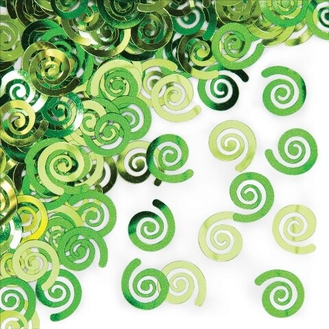 Confetti-Metallic Green Swirls-14g