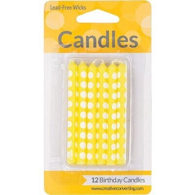 Candles-Mimosa Dots-12pkg