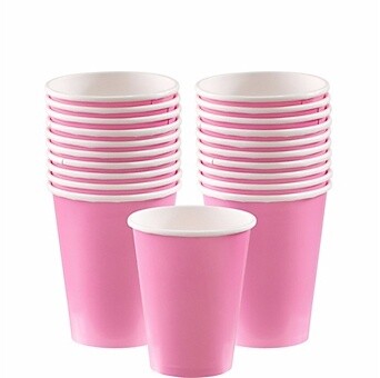 Cups-New Pink-20pkg/9oz-Paper