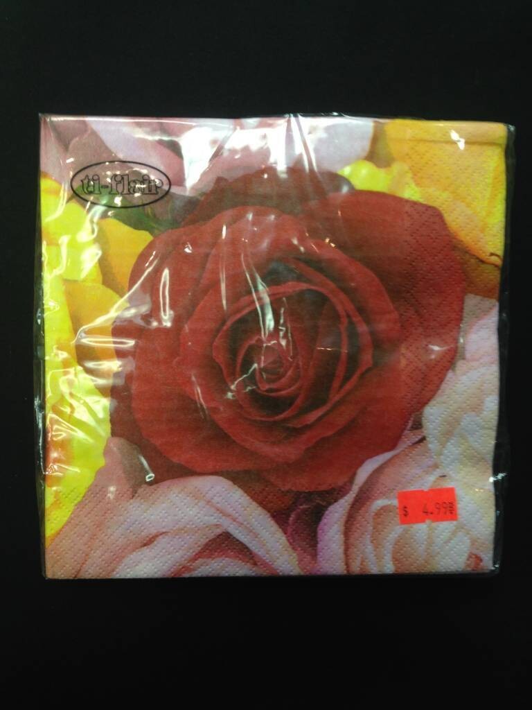 Napkins-LN-Rose Collage-20pkg-3ply (Discontinued)