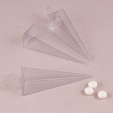 Favor Boxes-Clear Cone-10pkg-6&quot;