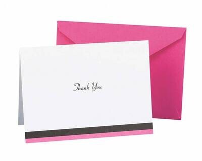 Thank You Cards-Pink Trim-50pk