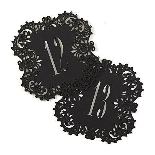 Laser Cut Table Number Cards- Black #11-20- 10pk (5.5&quot;x5.5&quot;)