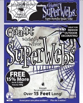 Halloween Decoration-White Super Webs-1pkg-13ft
