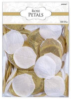 Fabric Confetti-Rose Petals-Gold-300pk