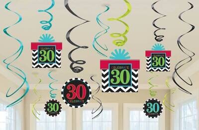Swirl Decorations-30th Birthday