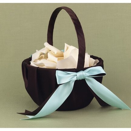 Wedding Basket-Brown&amp;Aqua-8&#39;&#39; x 6&#39;&#39;