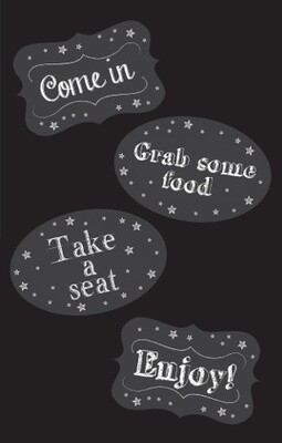 Door Sign - Plastic - Customizable - Chalkboard - 1pkg (Discontinued)