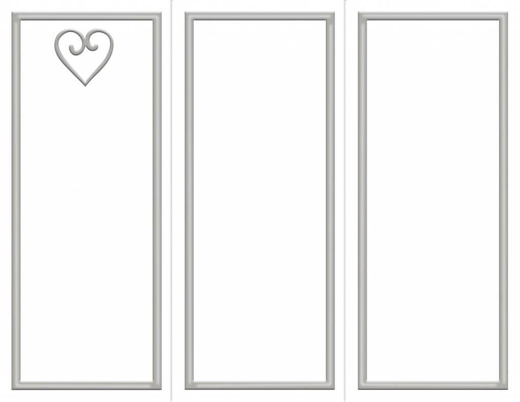 Foldable Programs-Platinum Heart-50pk