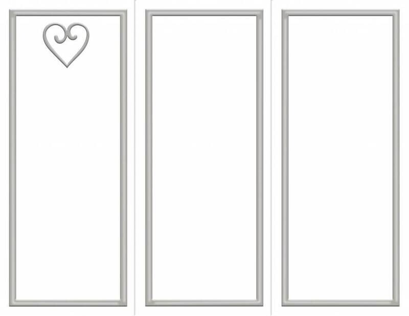 Foldable Programs-Platinum Heart-50pk