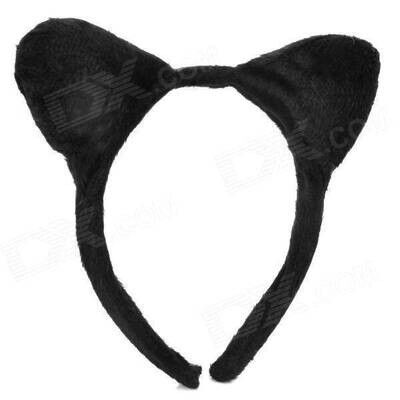 Costume Accessory-Black Cat Ears-1pkg