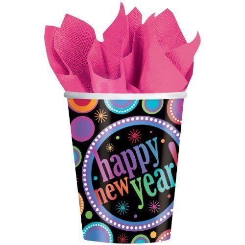 Cups -New Year-Modern-Paper-9oz-8pk