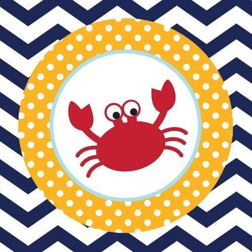 Napkins-BEV-Ahoy Matey-Crab-18pk-2ply - Discontinued