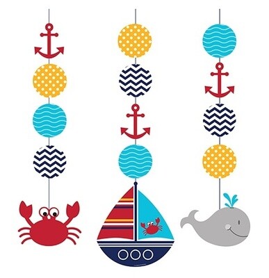 Hanging Cutouts-Ahoy Matey-3pkg -36&quot;