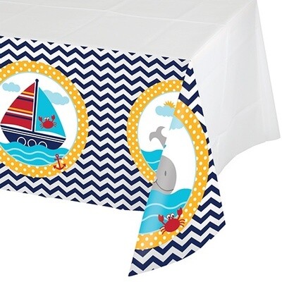 Tablecover-Rectangle-Ahoy Matey-54&#39;&#39;x102&#39;&#39;-Plastic - Discontinued