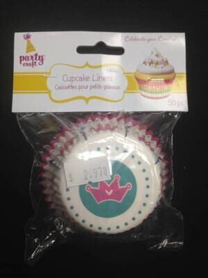Cupcake Liners-Princess Crown-50pk/2.75&#39;&#39;