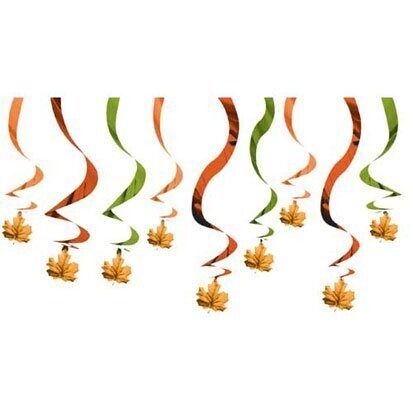 Danglers-Swirl Decor-Fall Leaves-15pk/24&#39;&#39;