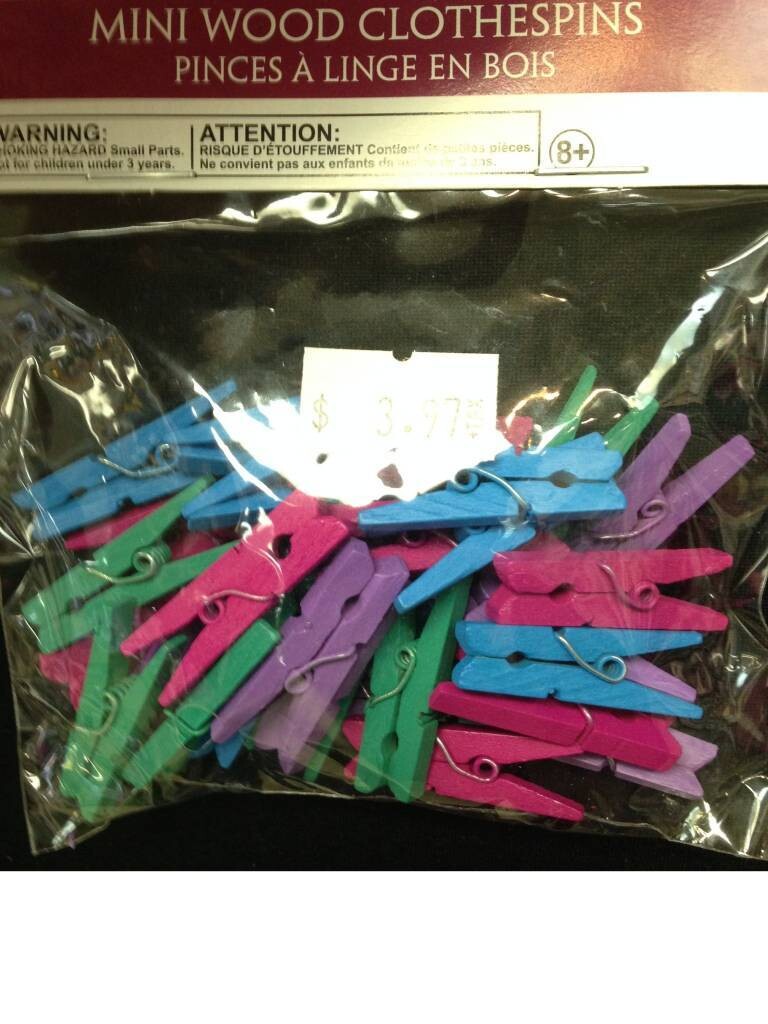 Wood Clothespins - Mini - Glamour Color - 32pk