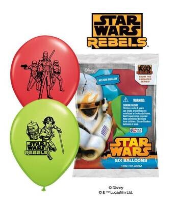 Balloons-Latex-Star Wars-6pk