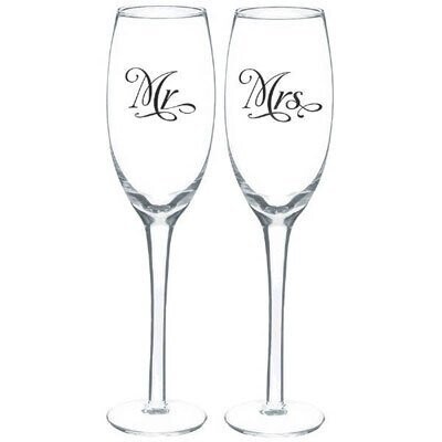 Toasting Glasses-Mr. &amp; Mrs. Set-7.4oz-2pk