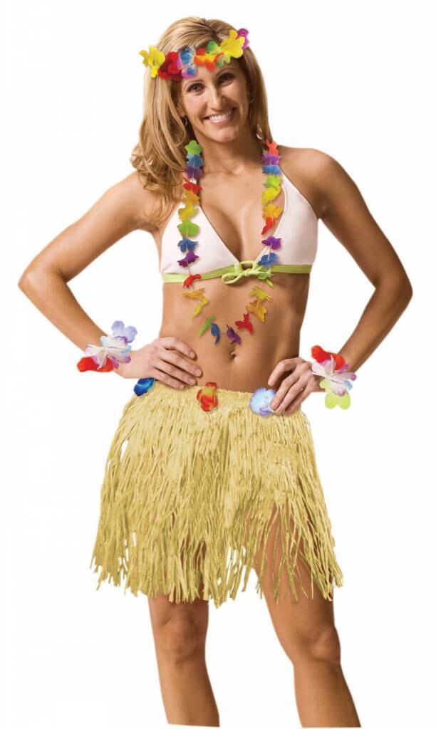 Plastic Luau Skirt-Summer Luau-XL