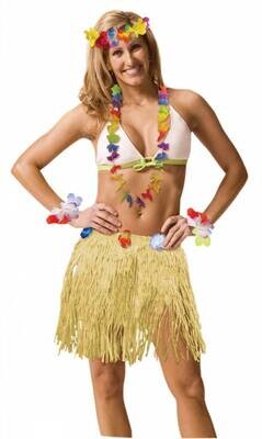 Plastic Luau Skirt-Summer Luau-XL