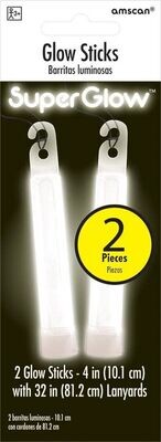 Glow Stick-Super-White-4&#39;&#39;-2pk