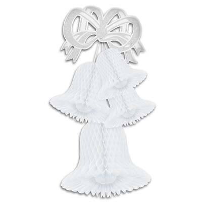 Decoration-Honeycomb-White Bell Cluster-1pkg-20&quot;