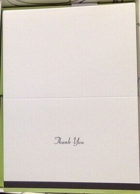 Thank You Cards-Lime Border-50pk