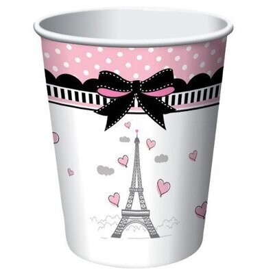 Paper Cups-Party in Paris-8pkg-9oz- Discontinued