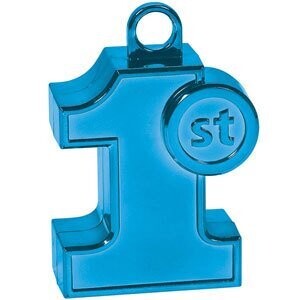 Balloon Weight-Modeld 1st Birthday-Blue-6oz