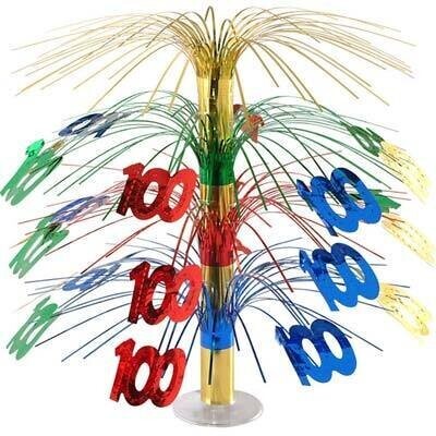 Centerpiece-Multi-Color Cascade-100th Celebration-1pkg-18&quot;