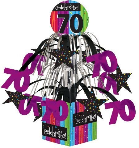 Centerpiece-Foil Cascade-Milestone Celebrations 70th-1pkg-8.5&quot;