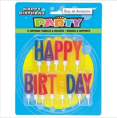 Candles-HBD Letter-13pk