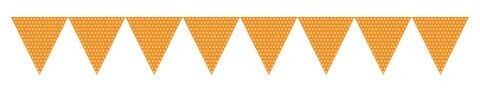 Flag Banner-Orange and White Dots
