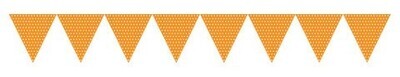 Flag Banner-Orange and White Dots