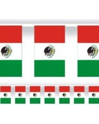 Pennant Banner-Plastic-Mexican Flag-1pkg-60ft