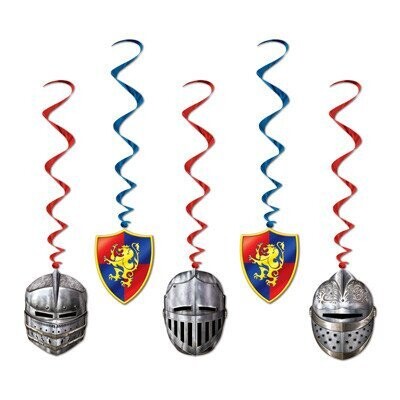 Danglers-Foil Swirl-Medieval Knight-5pkg-40&quot;