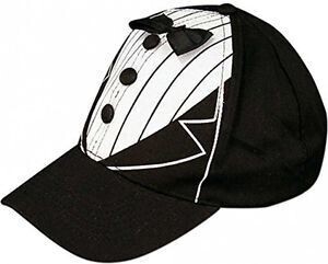 Hat-Black Tuxedo Ball Cap-1pkg-Adjustable
