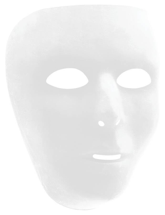 White Full Face Mask
